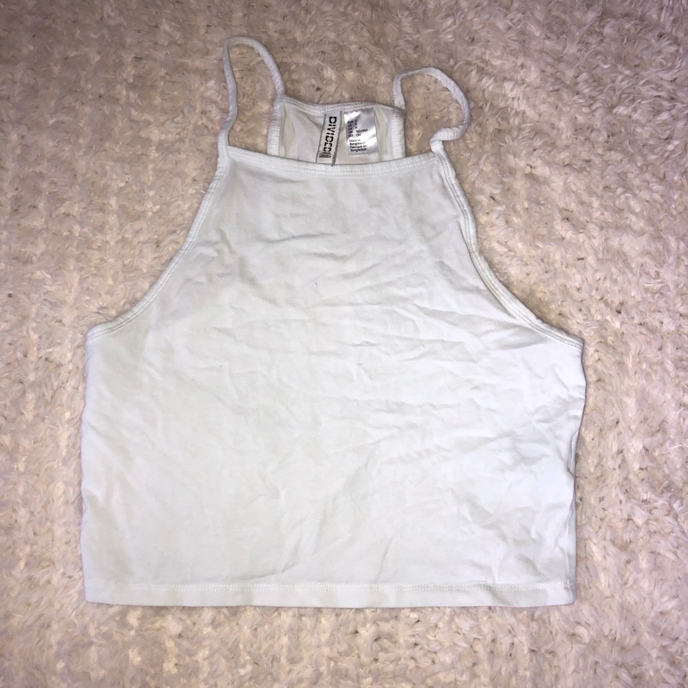 White Tank Crop Top